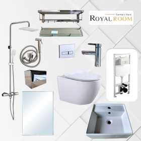 Combo 11 Thiết Bị Vệ Sinh Treo Tường RoyalRoom – Giải Pháp Tiết Kiệm Không Gian & Sang Trọng