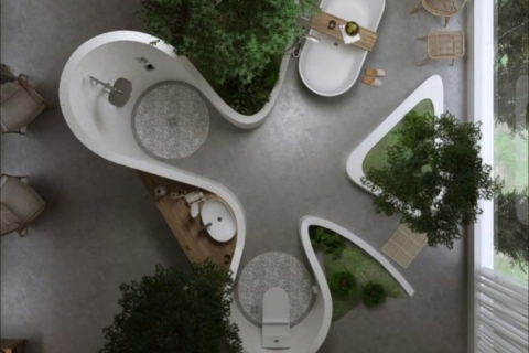 Những concept thiết kế phòng tắm độc lạ của các nhà thiết kế nội thất trẻ Việt