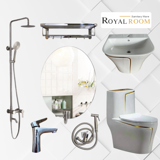Combo 6 Thiết Bị Vệ Sinh Royal Room – Giải Pháp Hoàn Hảo Cho Phòng Tắm Hiện Đại