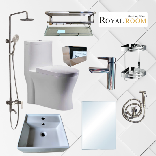 Combo 9 Thiết Bị Vệ Sinh RoyalRoom – Giải Pháp Hoàn Hảo Cho Phòng Tắm Hiện Đại